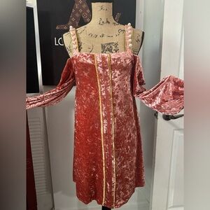 🆕 Dance & Marvel Off Shoulder Velvet Pearl Dress